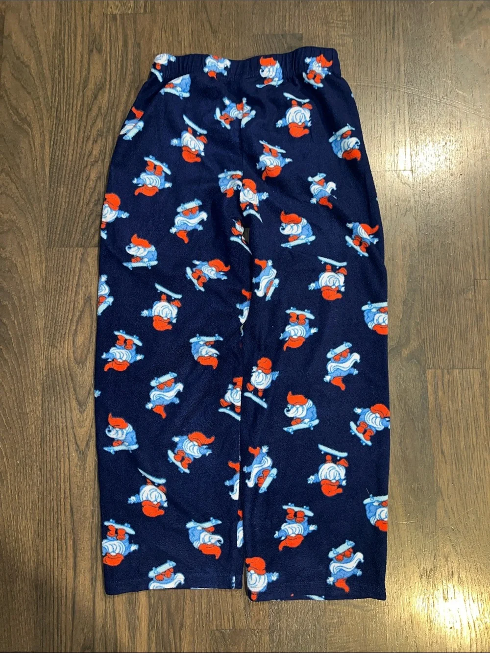 Cuddl Duds Light Blue Top with Navy Character Print Pajama Pants Size 10/12